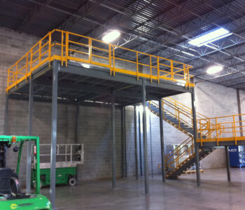 Structural Steel Modular Mezzanines and Stairs