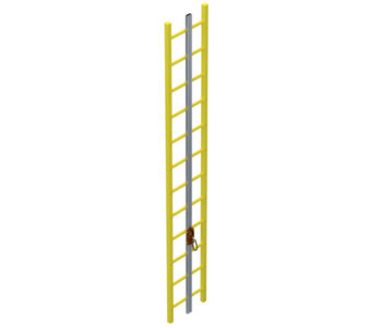 Rigid Rail Fall System on Ladder